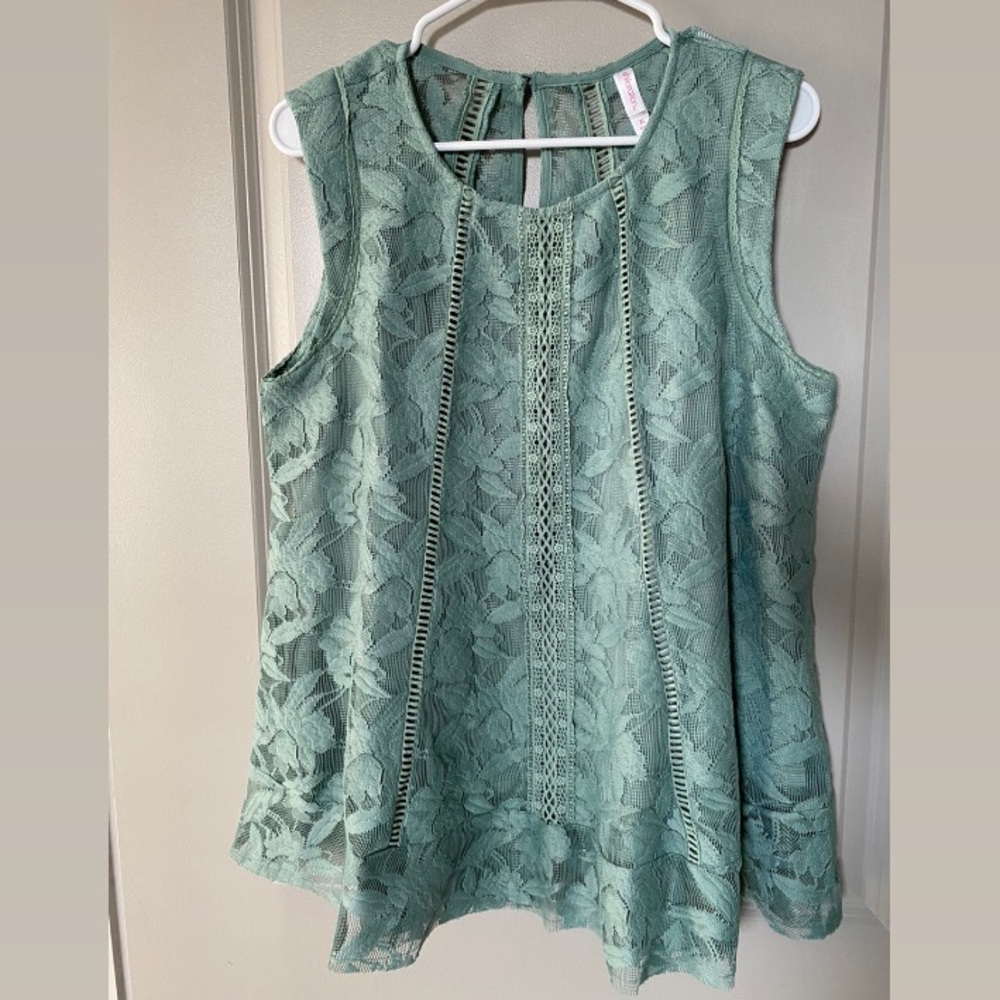 Turquoise Lace Blouse